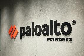 Palo Alto Networks signboard and logo